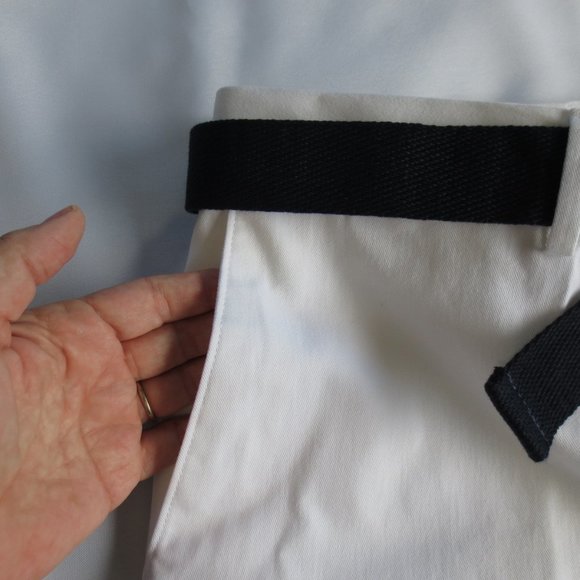 4/$14 Savane White Mens Shorts with Blue Belt Size 36 - Picture 4 of 6